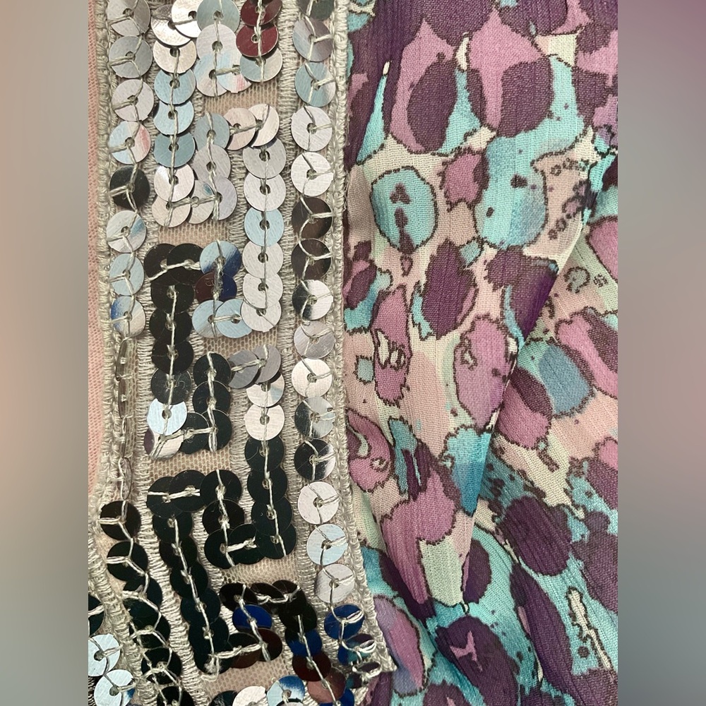Vintage Free People Multicolor Sleeveless Blouse with Silver Accents - Picture 5 of 7